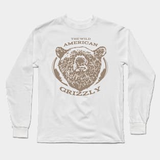 The wild american grizzly bear Long Sleeve T-Shirt